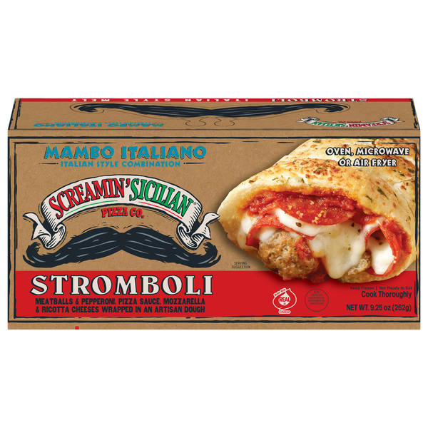 Frozen Meals Screamin' Sicilian Stromboli, Mambo Italiano hero