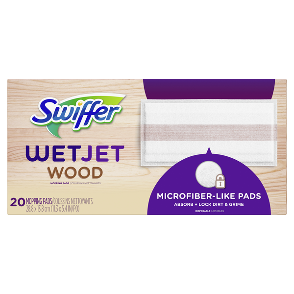 Cleaning Products Swiffer WetJet Wood Mopping Cloth Refills hero