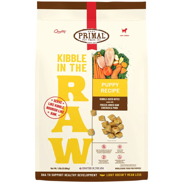 Primal Pet Foods Kibble in the Raw, Canine Puppy Recipe hero