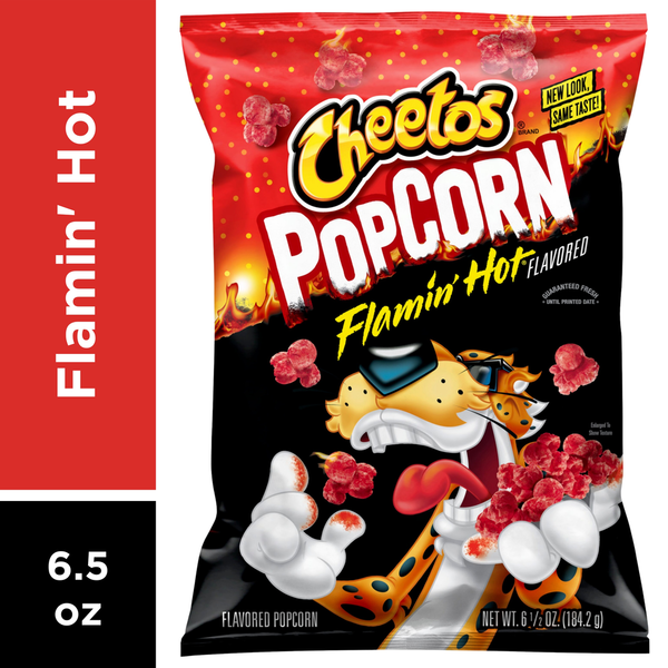 Popcorn & Jerky Cheetos Popcorn, Flamin' Hot Flavored hero