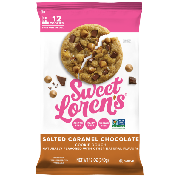 Sweet Loren's  Ready to Bake Salted Caramel Cookie Dough, Gluten Free & Vegan hero