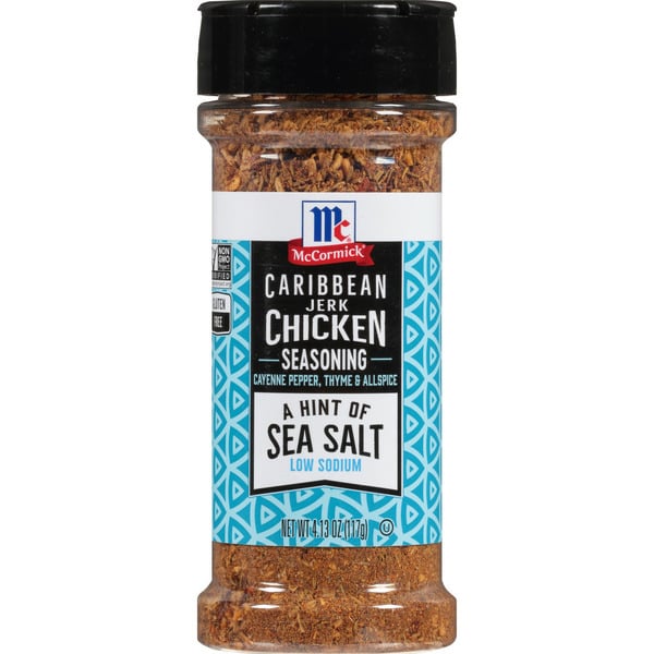 McCormick® A Hint of Sea Salt Caribbean Jerk Chicken Seasoning hero