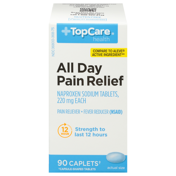 Muscles, Joints & Pain Relief TopCare All Day Pain Relief, 220 mg, Caplets hero