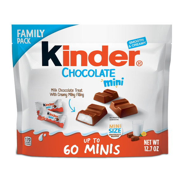 Candy & Chocolate Kinder Chocolate Milk Chocolate Bar Minis with Creamy Milky Filling, Individually Wrapped Candy hero