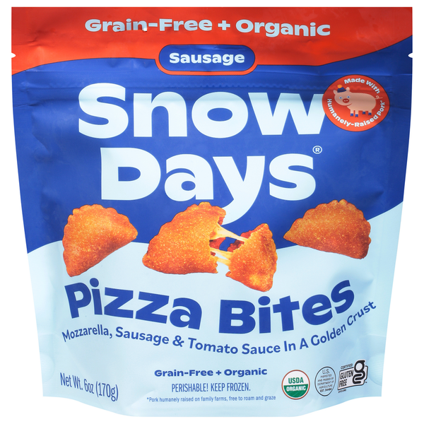 Frozen Appetizers & Sides Snow Days Sausage Pizza Bites Grain-Free, Gluten-Free hero