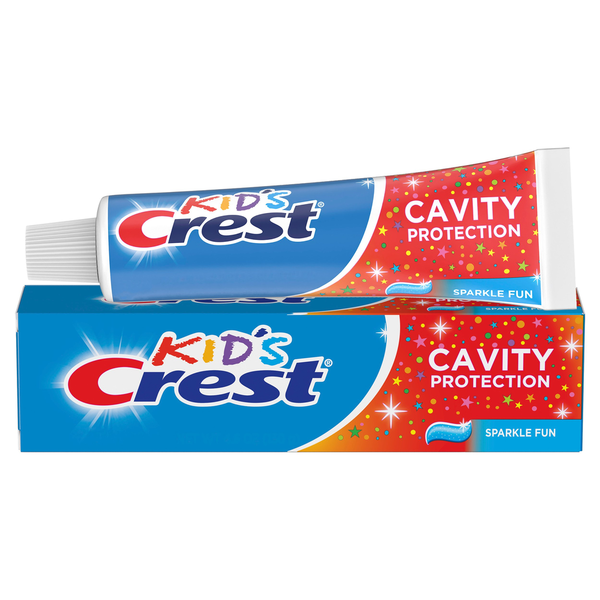 Oral Care Crest Kid's Cavity Protection Toothpaste, Sparkle Fun hero