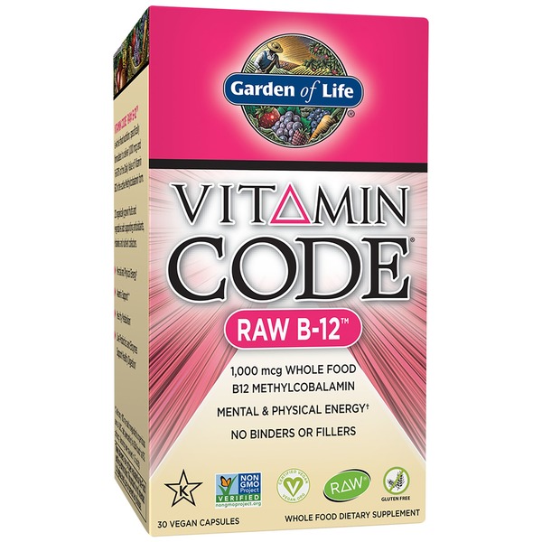 Vitamin B Garden of Life Raw B12, Vegan Capsules hero