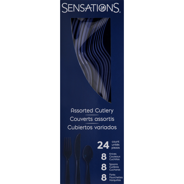 Kitchen Supplies Sensations Cutlery, Navy Blue, Plastic, Assorted hero