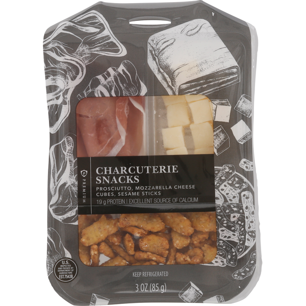 Frozen Meals Publix Charcuterie Snacks, Prosciutto, Mozzarella Cheese Cubes, Sesame Sticks hero