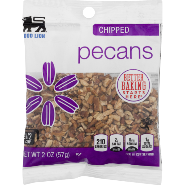 Baking Ingredients Food Lion Pecans, Chipped, Bag hero