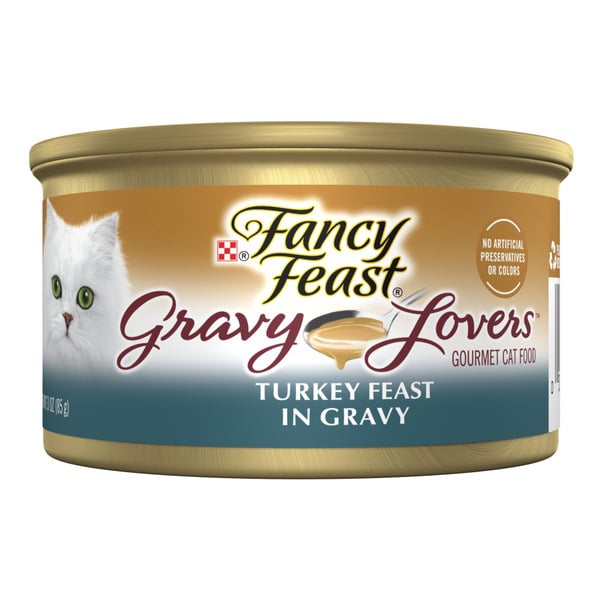 Wet Cat Food Fancy Feast Purina Fancy Feast Gravy Lovers Turkey Feast Grilled Gourmet Cat Food in Wet Cat Food Gravy hero