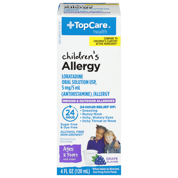 Cold, Flu & Allergy TopCare Allergy, Grape Flavor, Children's hero