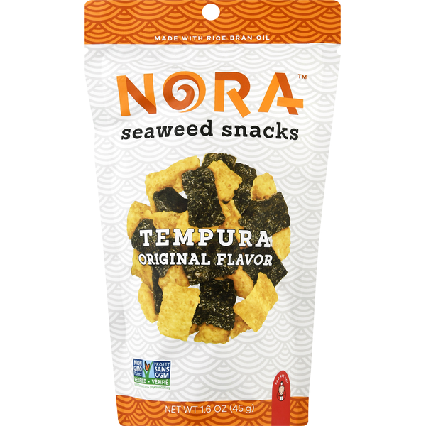 Popcorn & Jerky Nora Snacks Seaweed Snacks, Original Flavor, Tempura hero