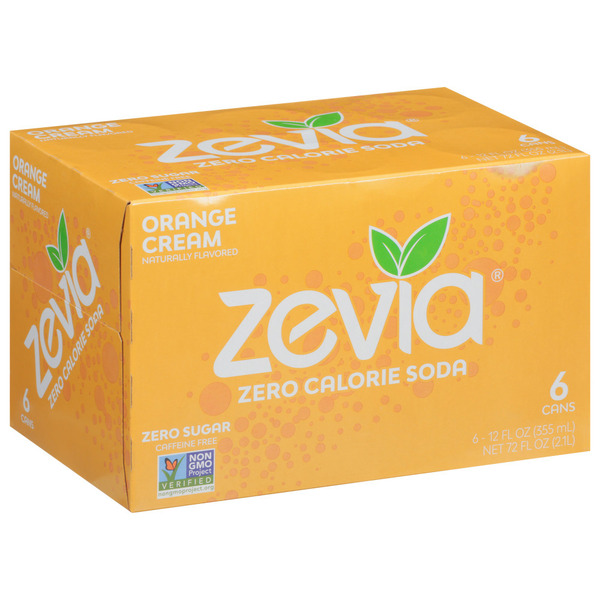 Soft Drinks Zevia Zero Calorie Orange Cream Soda hero