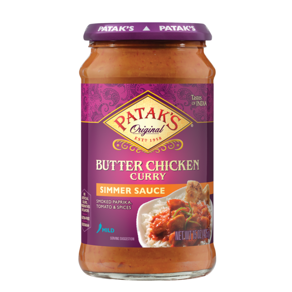 Condiments Patak's Butter Chicken Curry Indian Simmer Sauce, Mild hero