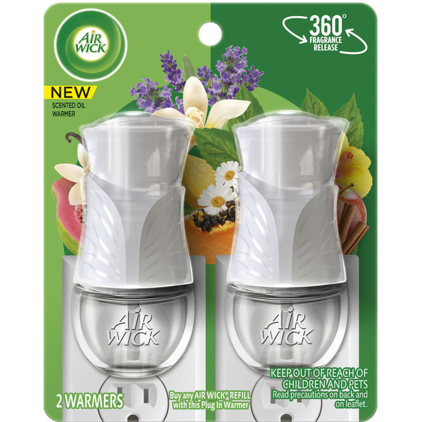 Air Fresheners & Candles Air Wick® Plug in Scented Oil Warmer, 2 ct, White color, Air Freshener, Essential Oils hero