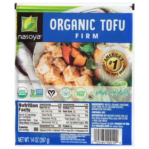 Tofu & Meat Alternatives Nasoya Tofu, Organic, Firm hero