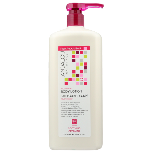 Body Care | Lotion, Sunscreen Andalou Naturals 1000 Roses Soothing Body Lotion - 32 Oz. hero