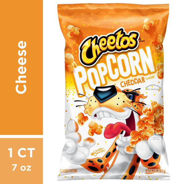 Popcorn & Jerky Cheetos Popcorn, Cheddar Flavored hero