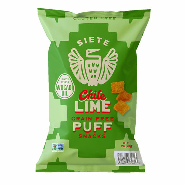 Chips & Pretzels Siete Chile Lime Puffs, 12 Oz hero