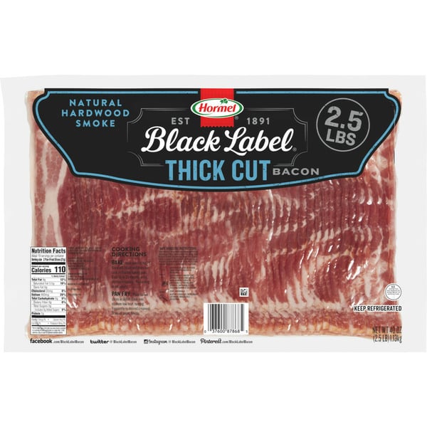 Hot Dogs, Bacon & Sausage Hormel Black Label Thick Cut Bacon Platter hero