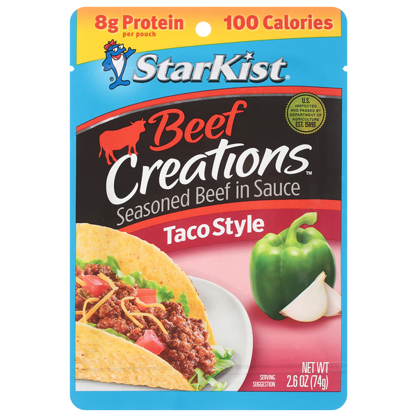 Canned & Jarred Vegetables StarKist Seasoned Beef, in Sauce, Taco Style hero