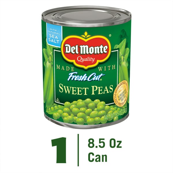 Canned & Jarred Vegetables Del Monte FRESH CUT Sweet Peas, Canned Vegetables hero