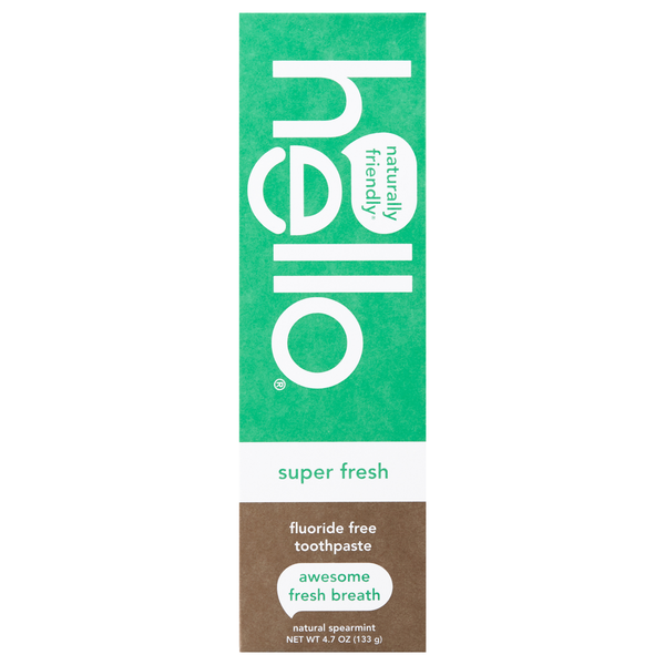 hello Toothpaste, Fluoride Free, Super Fresh, Natural Spearmint hero