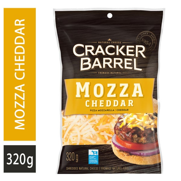 Kitchen Supplies Cracker Barrel Mozza Cheddar Shredded Cheese hero