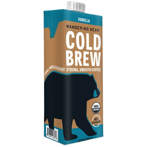 Refrigerated Wandering Bear Cold Brew Coffee, Vanilla, Organic hero