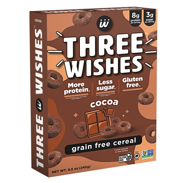 Cereal & Granola Bars Three Wishes Cocoa Grain Free Cereal hero