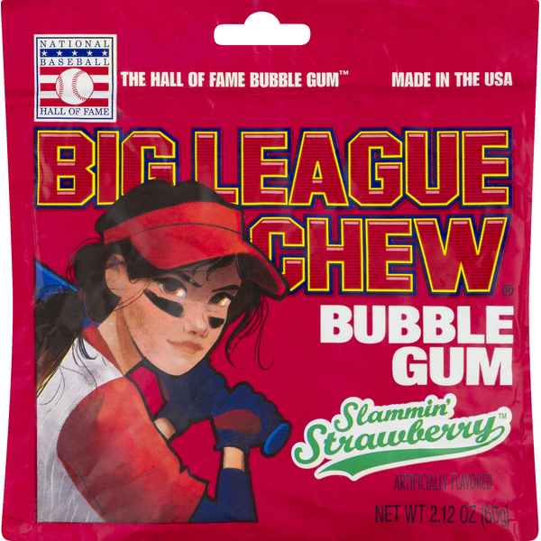 Candy, Chocolate & Gum Big League Chew Bubble Gum, Slamin Strawberry hero