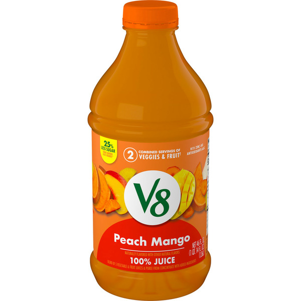 Juice & Nectars V8 Peach Mango 100% Fruit and Vegetable Juice hero