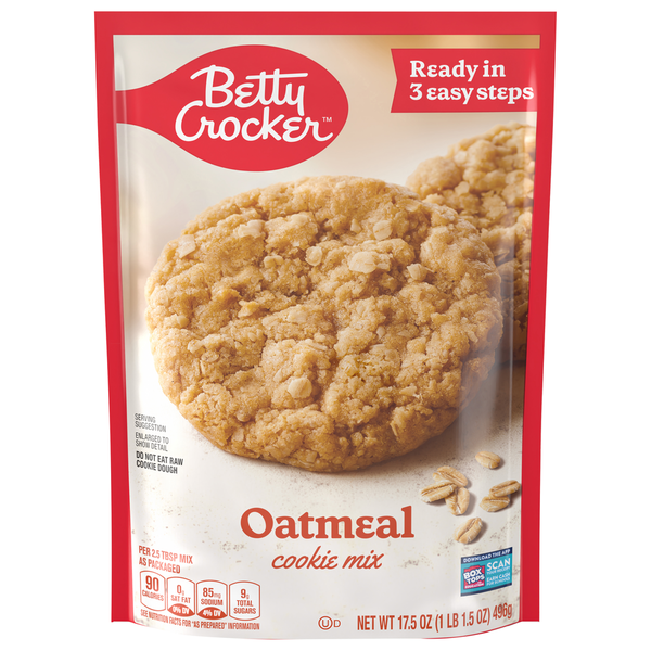 Doughs, Gelatins & Bake Mixes Betty Crocker Cookie Mix, Oatmeal hero