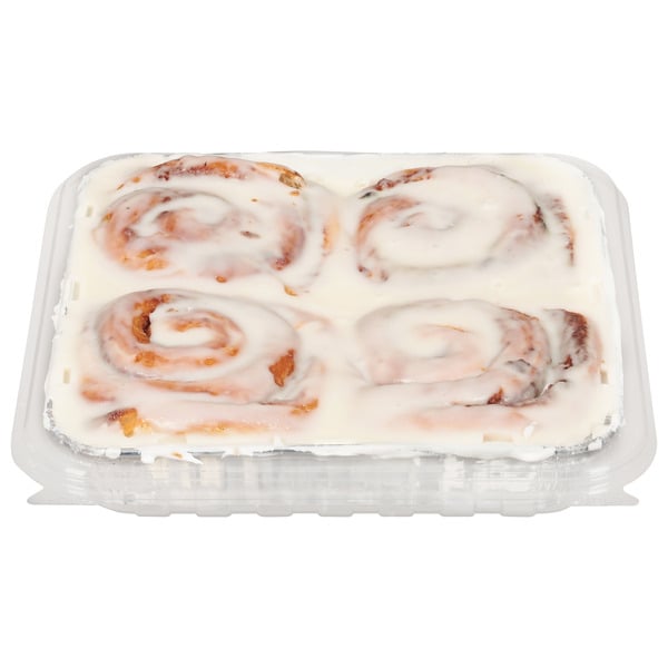 Bakery Breakfast Food Lion Gourmet Cinnamon Rolls With Cream Cheese hero