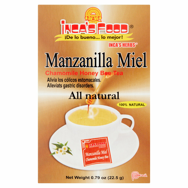 Tea Inca's Food Inca's Herbs Chamomile Honey Bee Tea Bags hero