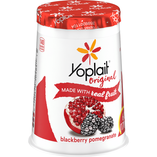 Yogurt Yoplait Original Low Fat Blackberry Pomegranate Yogurt Cup hero