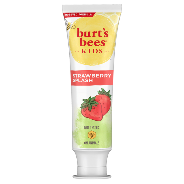 Oral Hygiene Burt's Bees Kids Toothpaste, Natural Flavor, with Fluoride, Strawberry Splash hero