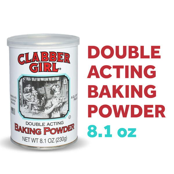 Holiday Items Clabber Girl Baking Powder, Double Acting, Gluten Free, 8.1 OZ hero