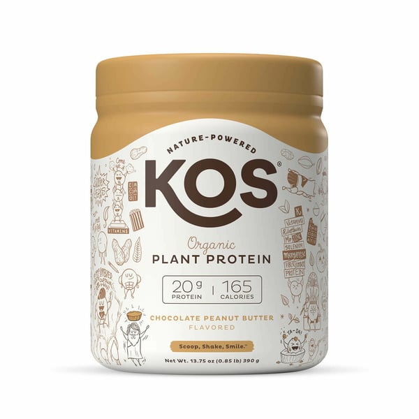 KOS, Inc. Chocolate Peanut Butter Organic Plant-Protein hero