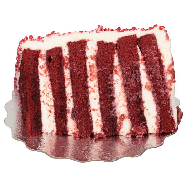 Bakery Cakes & Cupcakes Food Lion Decorated Red Velvet Cake Slice hero