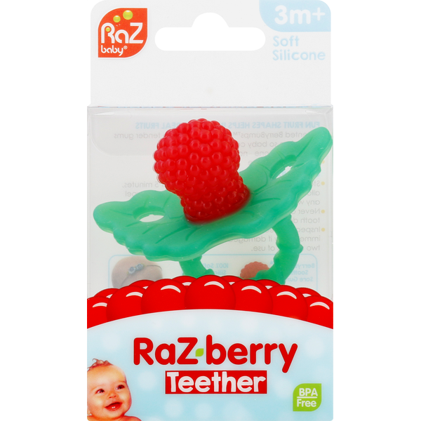 Baby Accessories RaZbaby Teether, Raz-Berry, Silicone, Soft hero