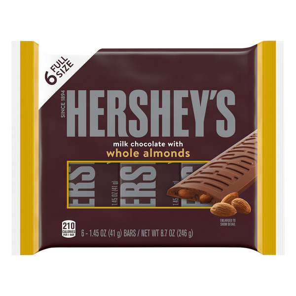 Candy & Chocolate Hershey's Milk Chocolate with Whole Almonds Candy hero