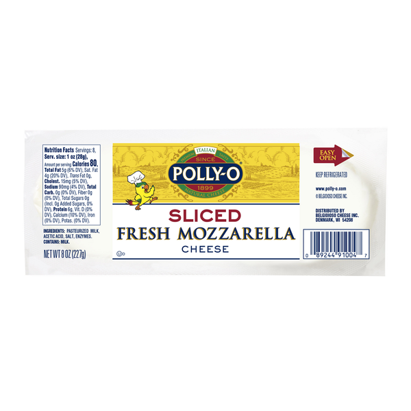 Packaged Cheese Polly-O Slice Mozzarella Log hero