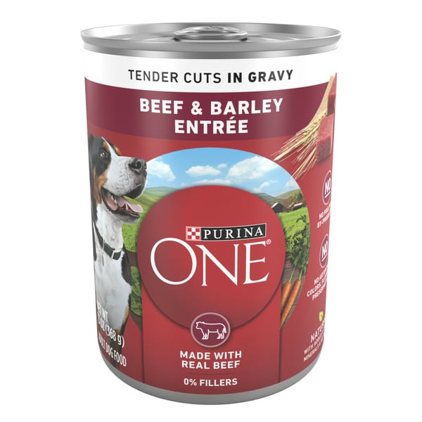 Canned Meat & Seafood Purina ONE Tender Cuts in Gravy Beef and Barley Entree in Wet Dog Food Gravy hero