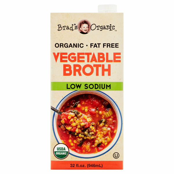 Soup, Broth & Bouillon Brad's Organic Fat Free Low Sodium Vegetable Broth hero