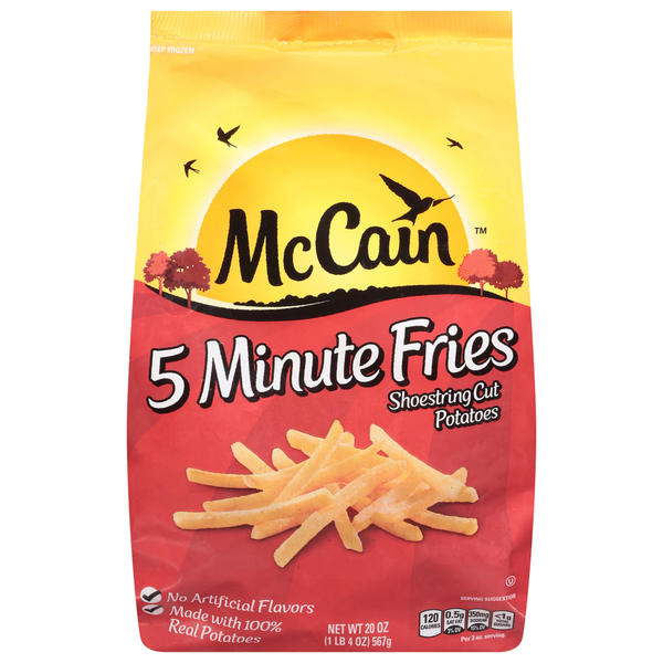 Frozen Meals McCain Fries, 5 Minute, Shoestring Cut Potatoes hero