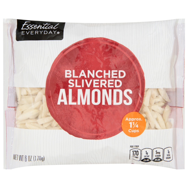 Nuts, Seeds & Dried Fruit Essential Everyday Almonds, Blanched, Slivered hero