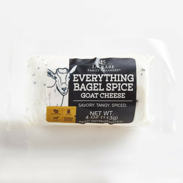 Specialty Cheese LaClare Family Creamery Everything Bagel Spice, Goat Cheese, Chèvre hero