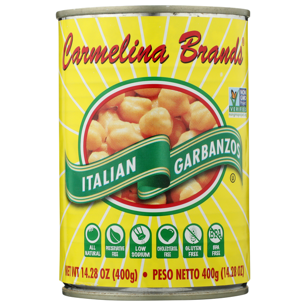 Canned Meals & Beans Carmelina Brands Italian Ceci (Garbanzos) hero